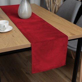 Biante Zamatový behúň na stôl Velvet Prémium SVP-038 Sýto červený 45x180 cm