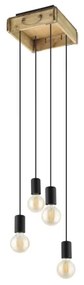 Eglo 43591 - Luster na lanku WOOTTON 4xE27/40W/230V