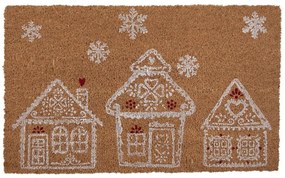 Kokosová rohožka pred dvere s domčekmi - 75*45*1 cm