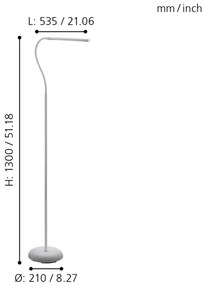Eglo 96436 - LED Stmievateľná stojacia lampa LAROA LED/4,5W/230V