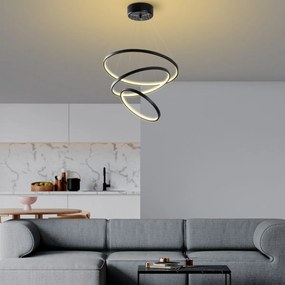 Závesný LED lustr Simit - 13697, čierna
