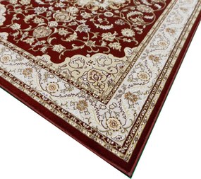 Koberec Shahrazad 4800 RED – červeno-béžový vzorovaný obdĺžnik Rozmer: 80x150 cm