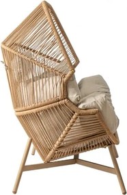 MI Dvojité ratanové kreslo HOLAND béž (DH)