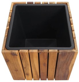Kvetináč HWC-L24, 32x32x32cm, akáciové drevo - hnedá