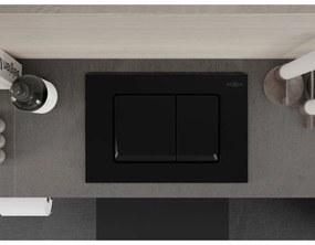 Mexen Fenix Air 10 XS, pneumatické dvojité tlačidlo na splachovanie, čierna matná, 6A1003