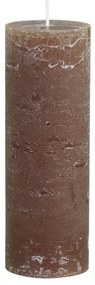 Hnedá široká sviečka Macon Rustic nut - Ø 7*20cm/ 80h