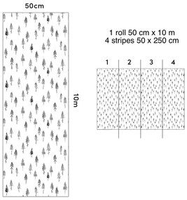 Detská tapeta 10 m x 50 cm Pine Woods – Lilipinso