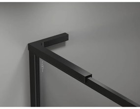 Mexen, Mexen Kioto-XF L sprchová stena s rámom 70 x 202 cm, priehľadná 10 mm, čierna - 800-070-174-70-00-XF