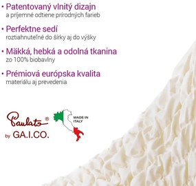 Bielastické poťahy FUCO biobavlna smotanové dvojkreslo (š. 120 - 160 cm)