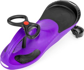 Gravitačné jazdítko ECOTOYS 360° volant s LED kolieskami, gumové kolesá, 3+ fialové