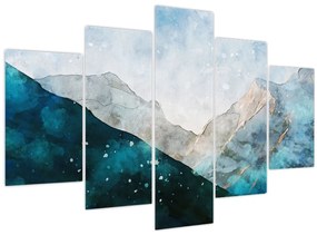 Obraz - Kresba hôr (150x105 cm)