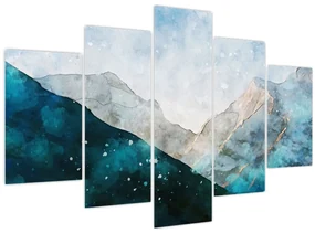 Obraz - Kresba hôr (150x105 cm)