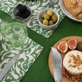 Ľanové prestieranie 35x45 cm Evergreen Damask – Linen Tales