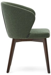 Tmavozelené čalúnené jedálenské kreslo Darice – Kave Home