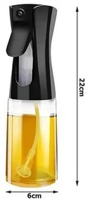 Rozprašovač na olej a ocot, 200 ml, čierna