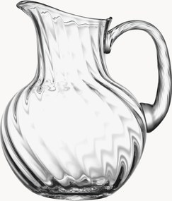 Ručne fúkaný krištáľový džbán Ripple, 2 l