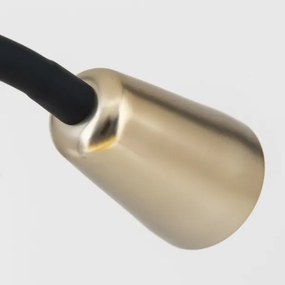 Orion - Flexibilná stolová lampa s klipom DOTTY 1xGU10/10W/230V mosadz/čierna