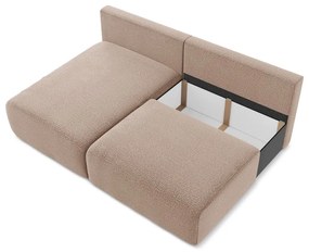 Svetlohnedá rozkladacia/s úložným priestorom rohová pohovka (ľavý roh) Kalena – Makamii