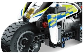 Stavebnica iM.MASTER policajná motorka na spätné natiahnutie, 193 dielikov