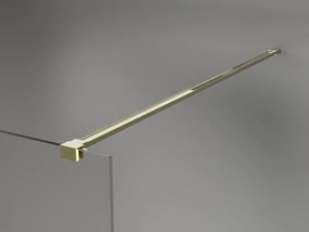 Mexen Lunar sprchová stena pravá 130 x 200 cm, 8mm číre sklo, zlatá lesklá, 830-130-000-50-00-P