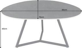 Keramický konferenčný stolík Paquita 90 cm antracitový