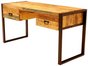 furniture-nabytek.cz - Písací stôl 160 cm z masívneho mangového dreva 160x70x76