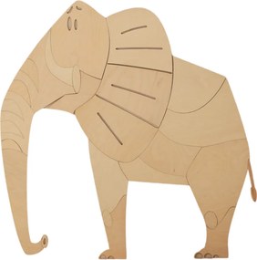 Drevená nástenná dekorácia Slon – safari v detskej izby M