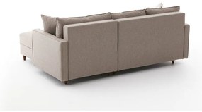 Béžová rohová pohovka (pravý roh) Eva – Balcab Home