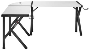 Priestranný rohový stôl HERO 6.3 v bielej farbe