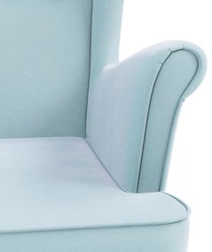 Moderné pohodlné kreslo v mentolovej farbe