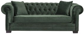 Pohovka Chesterfield Classic Velvet Deep Forest pre 3 osoby