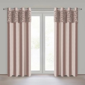 ZATEMŇOVACÍ ZÁVES NA KRÚŽKOCH EVA MINGE ROSES13 140X250 CM PUDROVÁ