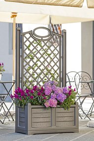 BAMA Kvetináč s dekoračnou mriežkou SEPARE, antracit