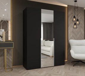 Šatníková skriňa 150 cm Alice 2 (čierna + kašmír). Akcia -20%. Vlastná spoľahlivá doprava až k Vám domov. 1126163