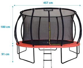 Marimex | Trampolína Marimex Premium 457 cm + vnútorná ochranná sieť + schodíky ZADARMO | 19000114