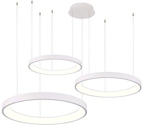 Azzardo AZ5025 - LED Stmievateľný luster na lanku AGNES LED/120W/230V biela