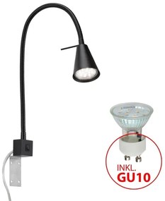 Briloner 2080-015 - LED Nástenná lampa COMFORT LIGHT 1xGU10/5W/230V čierna