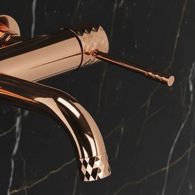 Rea Lungo Diamond, vaňová batéria s ručnou sprchovou hlavicou, medená lesklá, REA-B0980