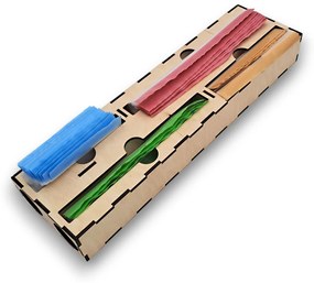 Organizér na vrecká na zips, do zásuvky, drevený VASKY