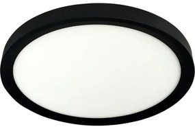 LED stropné svietidlo, 18 W, 230 V, 3000/4000/6500 K, priemer 23 cm, čierne