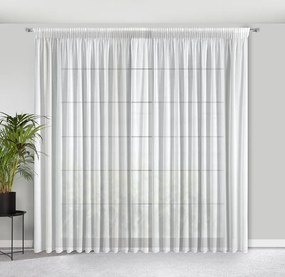 ZÁCLONA MARGO NA PÁSKE 300X270 CM BIELA