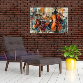 Obraz - Hudobné nástroje (90x60 cm)