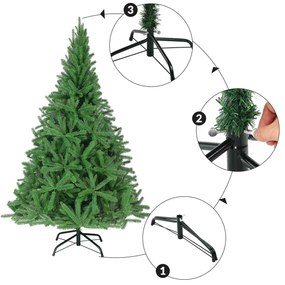 InternetovaZahrada Umelý vianočný stromček 180 cm + stojan