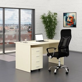 Zostava kancelárskeho nábytku SimpleOffice 1, 140 cm, breza