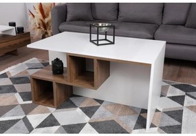 Asir Konferenčný stolík DILAY 52x100 cm hnedá/biela 550ARN1711