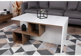 Asir Konferenčný stolík DILAY 52x100 cm hnedá/biela AS1404
