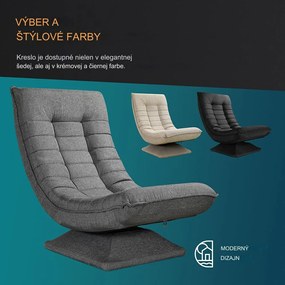 InternetovaZahrada Relaxačné kreslo - šedé