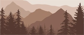Obraz - Hnedé pohorie N⁰2 (120x50 cm)