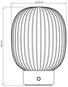 LED Stmievateľná dotyková stolná lampa LATTE LED/1,8W/5V USB 2000 mAh zlatá/biela