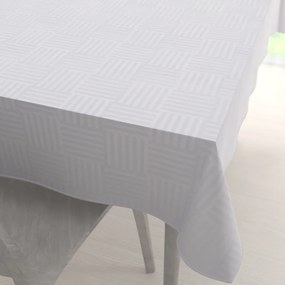 Biante Dekoračný obdĺžnikový obrus Monako PM-124 Pruhovaná šachovnica biela 50x100 cm